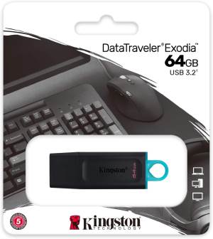 Kingston Kingston Pendrive USB-A 3.2 64GB DTX/64GB Nero/Celeste